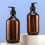 100/150/200/300/400/500ml Shampoo Empty Refillable Bottles Pump Container Plastic Liquid Shampoo Shower Gel Bottles