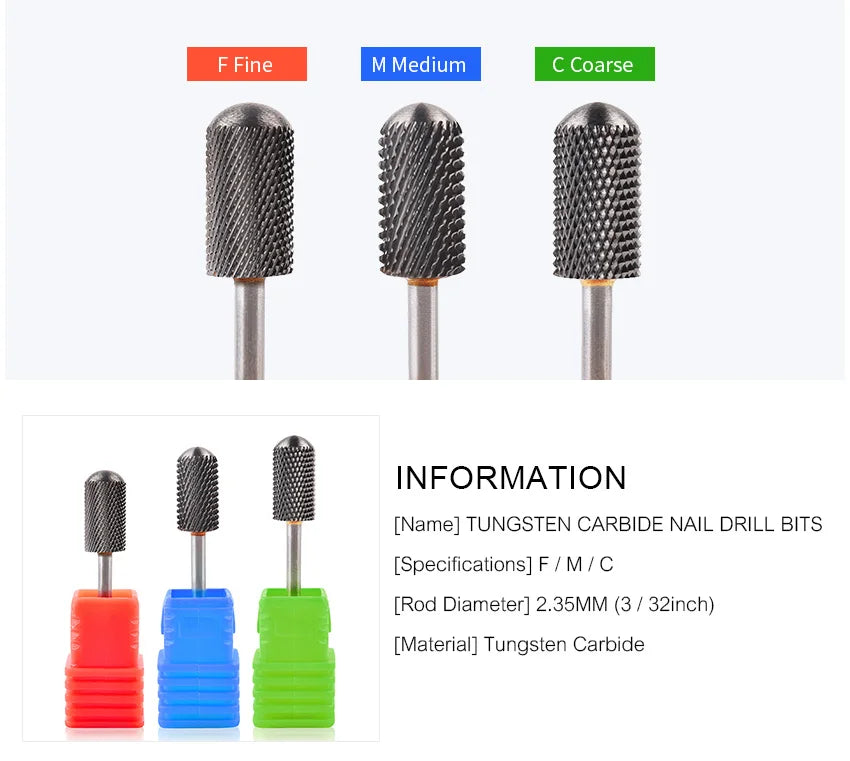 Nail Drill Bit Carbide Milling Cutters Nail Art Tool For Electric Manicure Nail Drill Machine Nails Accessories Remove Gel Tools