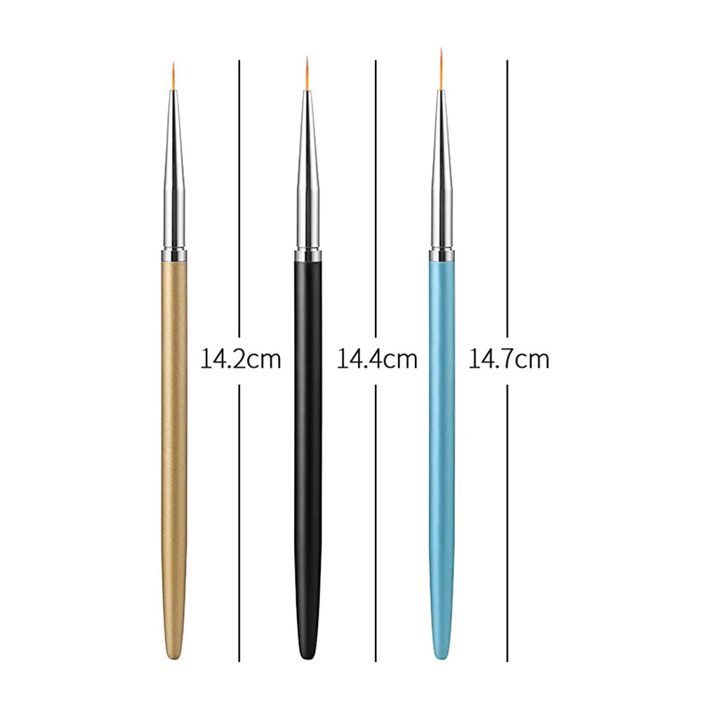 3/5pcs UV Gel Nail Liner Drawing Brush Set Acrylic DIY French Stripe Flower Dotting Painting Pen Professional Manicure Tools Set