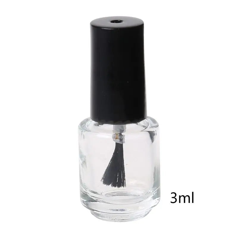 RXJC Empty Polish Bottles Transparent Glass Varnish UV Gel Makeup Container