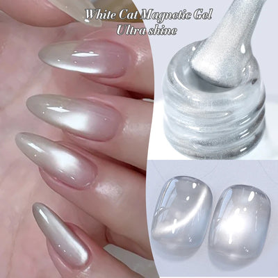 BORN PRETTY 10ml Flow Light White Cat Magnetic Gel Nail Polish