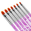 3/7Pcs Professional Manicure UV Gel Brush Pen Transparent Acrylic Nail Art Painting Drawing Brush Phototherapy Tools