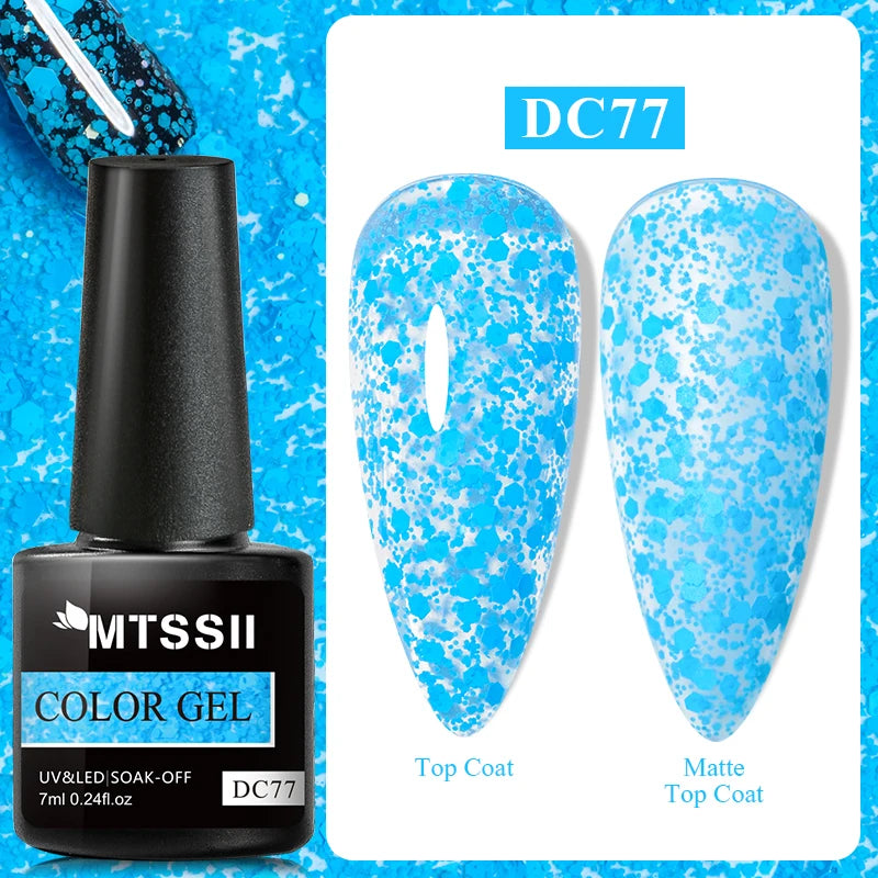 Thermal Gel Nail Polish 7ml Semi Permanent Temperature Color Changing Glitter Thermo S