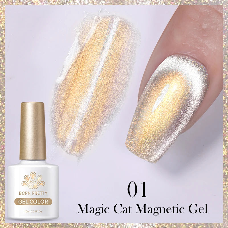 BORN PRETTY 10ml Winter Water Light Cat Magnetic Gel Nail Polish Nail