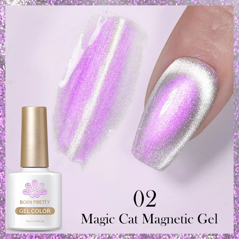 BORN PRETTY 10ml Winter Water Light Cat Magnetic Gel Nail Polish Nail