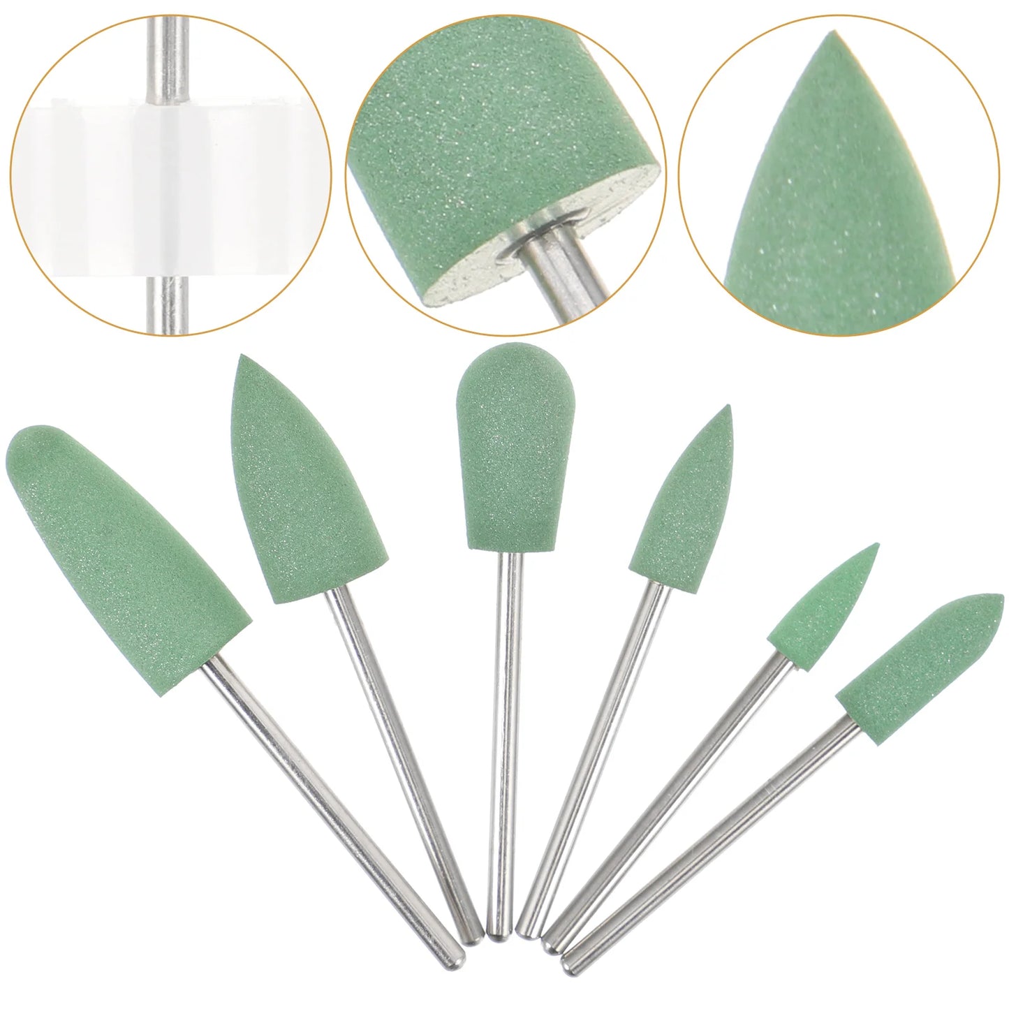 6 Pcs Nail Polish Set Drill Bits Acrylic Safety for Manicure Supplies Women Accessories Nails