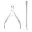 4 Pcs/Set Professional Stainless Steel Nail Cutter Scissor Nippers Muti Function Cuticle Pusher Remover Nail Care Manicure Kits