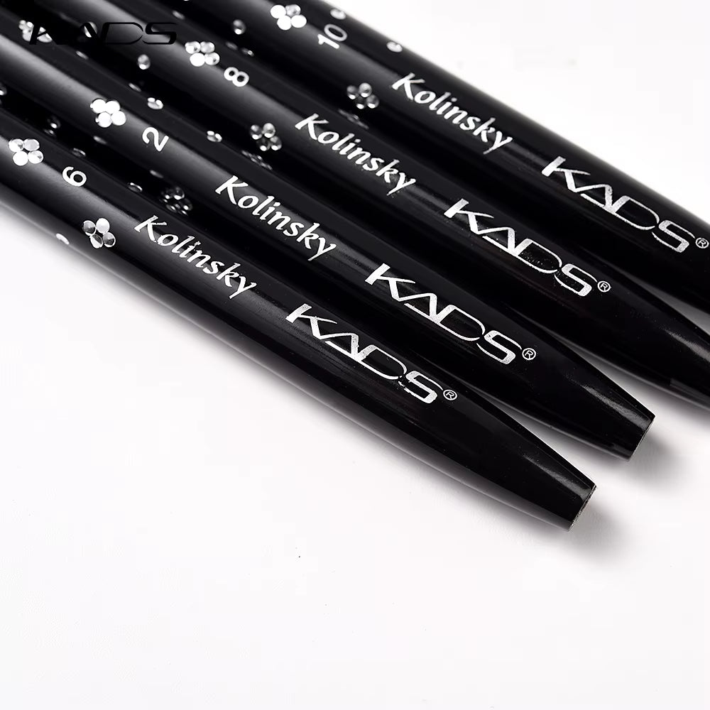 Kolinsky Sable Acrylic Brush Size 2#/4#/6#/8#/10# Acrylic Brush Professional Black Kolinsky Sable Acrylic Nail Brushes