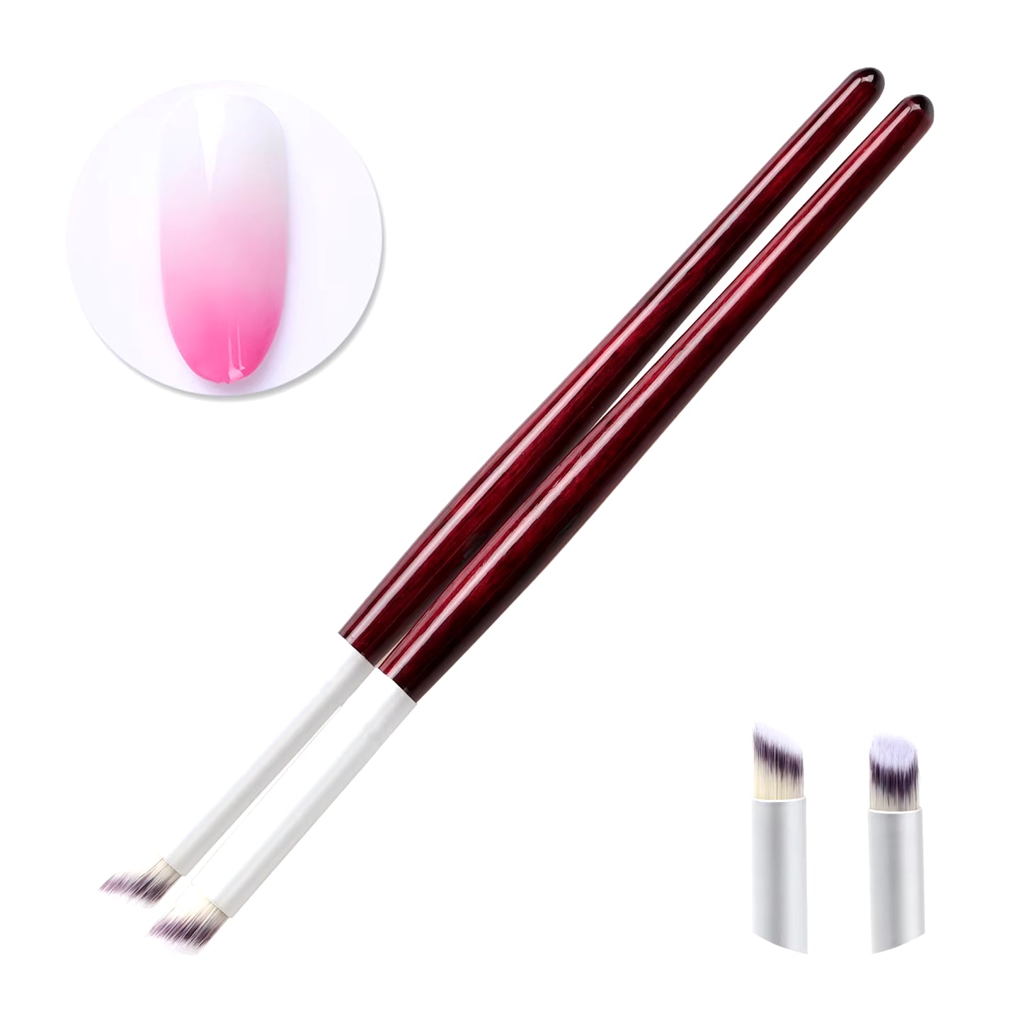 Gradient Nail Brush Ombre Art Brushes for Manicure Uv Gel Polish Draw Paint Pen Nail Tools Set