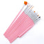 3Pcs/Set Kolinsky Gel Nail Art Line Painting Brushes Crystal Acrylic Thin Liner Drawing Pen Nail Art Manicure Tools Set