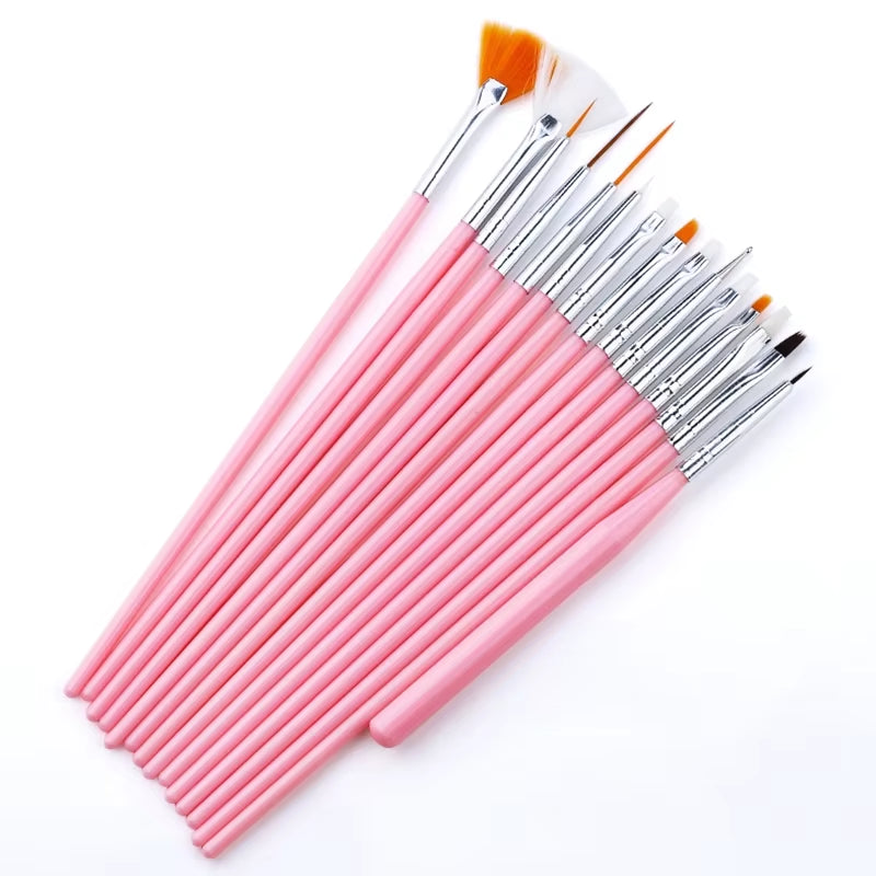 3Pcs/Set Kolinsky Gel Nail Art Line Painting Brushes Crystal Acrylic Thin Liner Drawing Pen Nail Art Manicure Tools Set