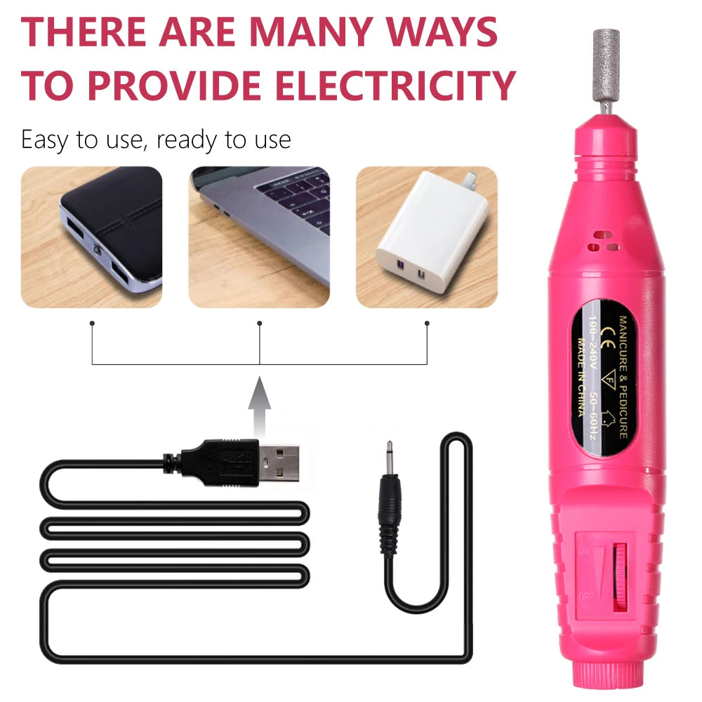 Professional Electric Nail Drill Machine Manicure Tools Pedicure Drill Set Portable Nail File Nail Drill Equipment