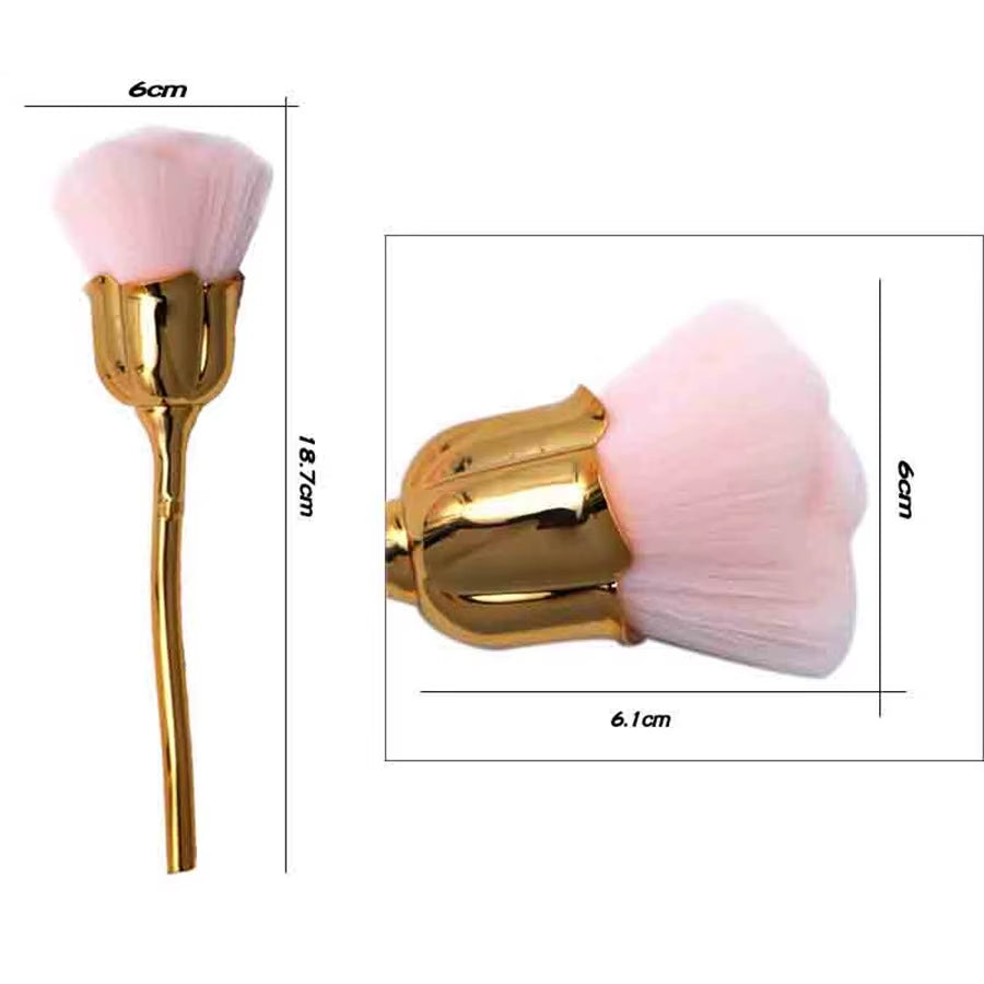 Rose Nail Art Dust Brush for Manicure Beauty Brush Blush Powder Brushes Fashion Gel Nail Accessories Nail Material Tools