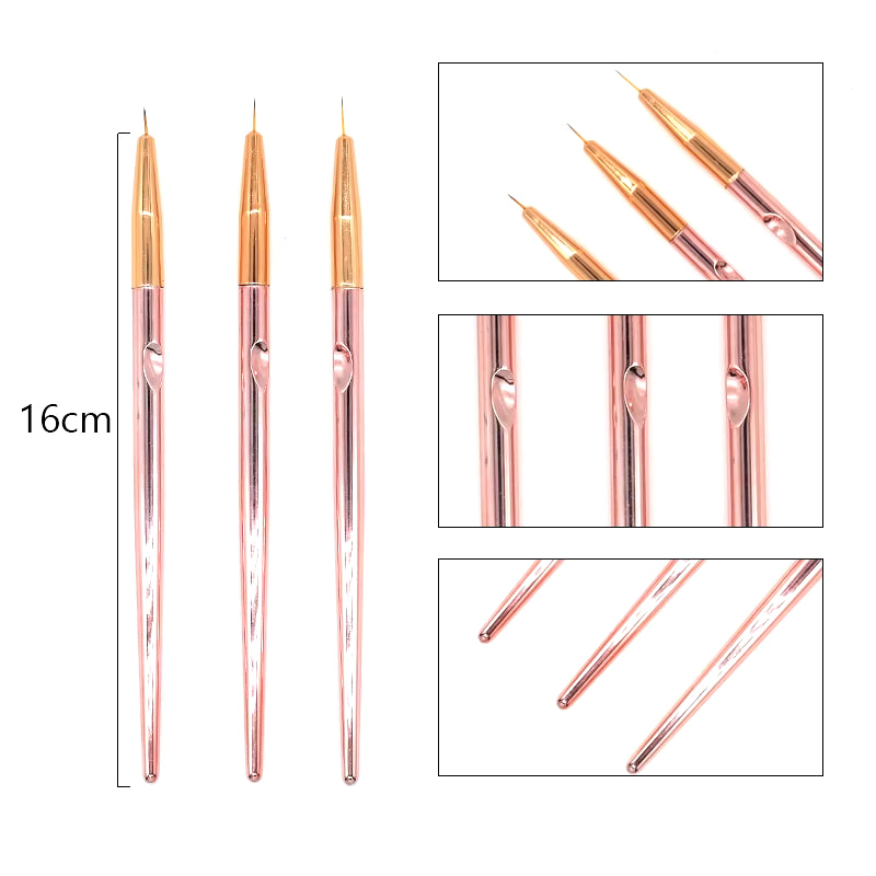 Nail Brush for Manicure Gel Brush for Nail Art 15Pcs/Set Nail Brush Acrylic Liquid Powder Carving Gel Brush