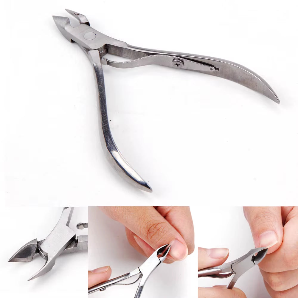 4/8/12Pcs Stainless Steel Nail Cuticle Nipper Cutter Dead Skin Remover Manicure Scissors Tweeters Toenails Ingrown Pedicure Tool