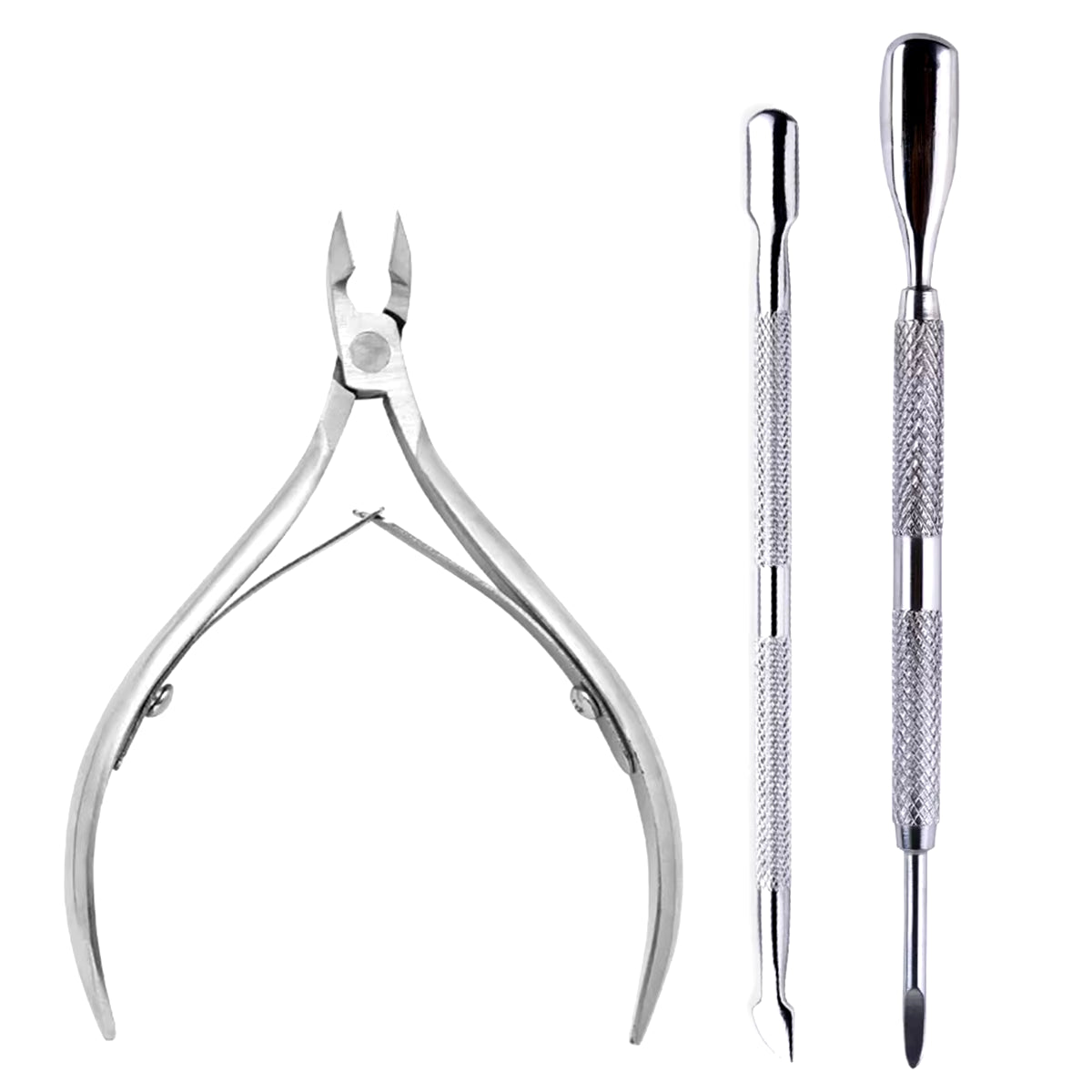 4 Pcs/Set Professional Stainless Steel Nail Cutter Scissor Nippers Muti Function Cuticle Pusher Remover Nail Care Manicure Kits