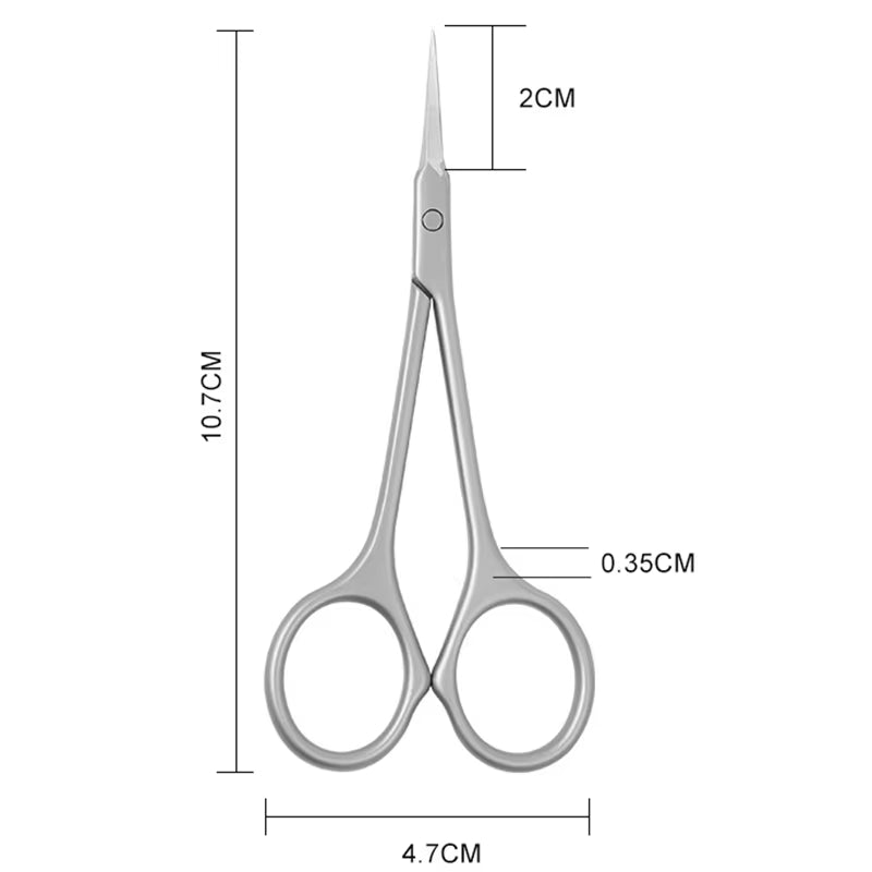 Stainless Steel Cuticle Scissors Dead Skin Remover for Nails Art Clippers Russian Nail Scissors Manicure Curved Tip Scissor