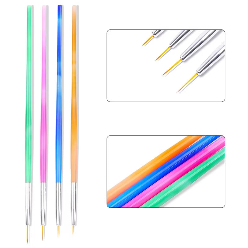 Nail Brush for Manicure Gel Brush for Nail Art 15Pcs/Set Nail Brush Acrylic Liquid Powder Carving Gel Brush