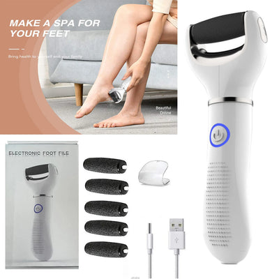 Electric Foot File Vacuum Callus Remover Pedicure Tools Dead Skin Callus Remover Foot Files USB Rechargeable Foot Skin Care Tool