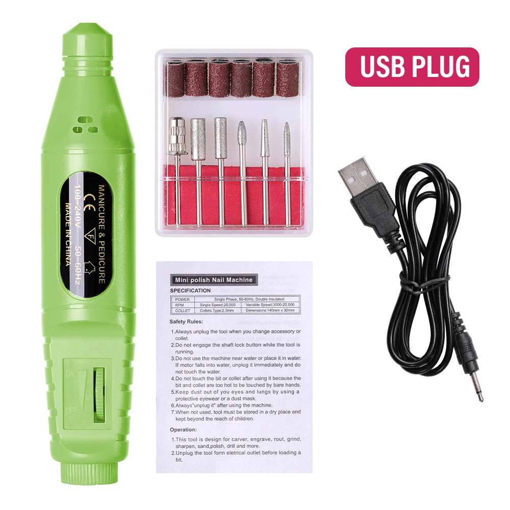 Professional Electric Nail Drill Machine Manicure Tools Pedicure Drill Set Portable Nail File Nail Drill Equipment