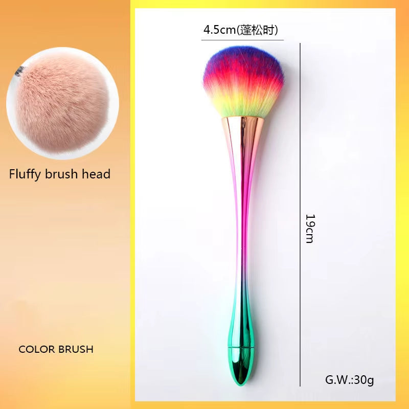 New Product Nail Brush Cleaning Remove Dust Powder Nail Art Manicure Pedicure Soft Dust Acrylic Clean Brush for Nail Care