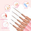 5 Pcs Nail Art Liner Brushes Set Elongated Lines Striping Drawing UV Gel Painting Nail Design Pen Professional Manicure Tool