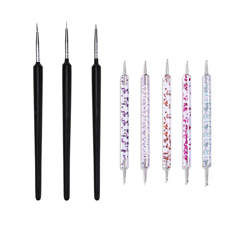 15Pcs/Set Nail Brush for Manicure Gel Brush for Nail Art Nail Brush Acrylic Gel Brush Liquid Powder Carving Makeup Set