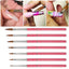 Nail Art Sculpture Carving Brush Acrylic Brush Metal Handle Nail Ombre Brush for Manicure Hair Pencil UV Gel Drawing Painting