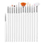 15Pcs/Set Nail Brush for Manicure Gel Brush for Nail Art Nail Brush Acrylic Gel Brush Liquid Powder Carving Makeup Set