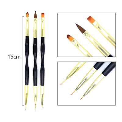 Nail Brush for Manicure Gel Brush for Nail Art 15Pcs/Set Nail Brush Acrylic Liquid Powder Carving Gel Brush